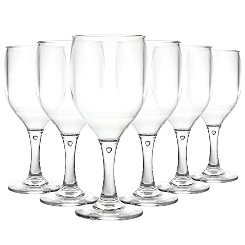 JMIATRY 6 Pcs Plastic Wine Glasses, 350ml/12.3oz Plastic Wine Glasses Reusable, Unbreakable Shatterproof Clear Red Wine Glass for Christmas, Picnics, Camping, Birthday, Hot Tub and Pool and Daily Use