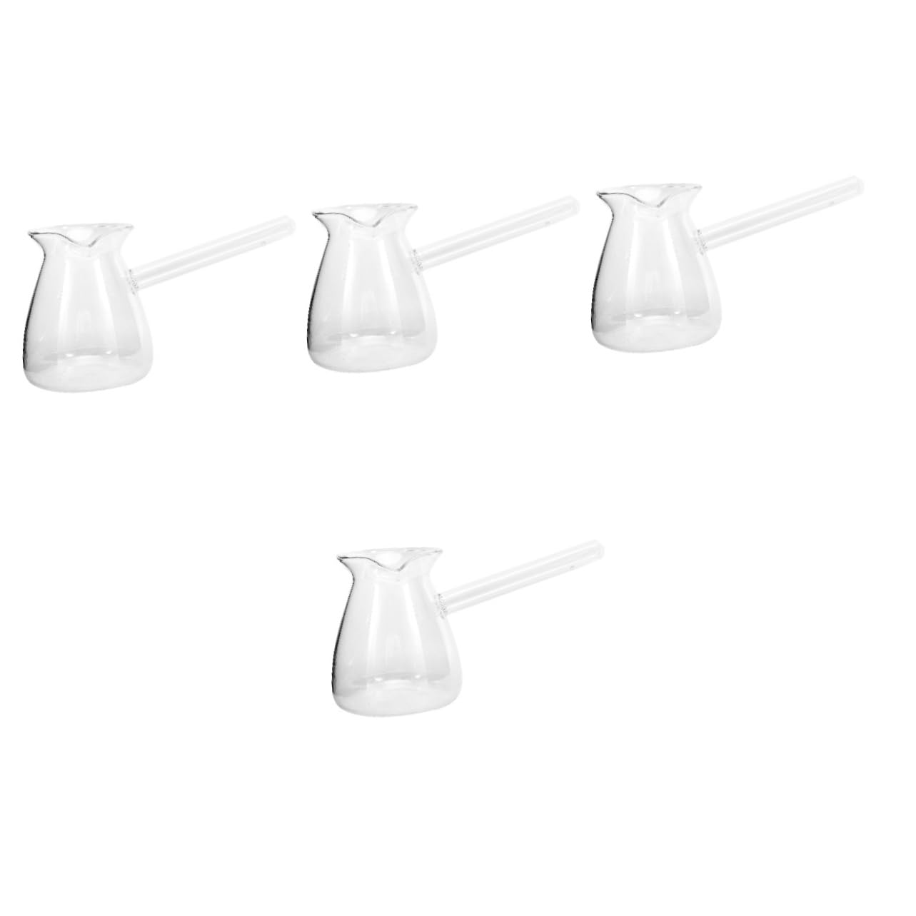 Jarra de leche pequeña y portátil con diseño transparente para un vertido preciso