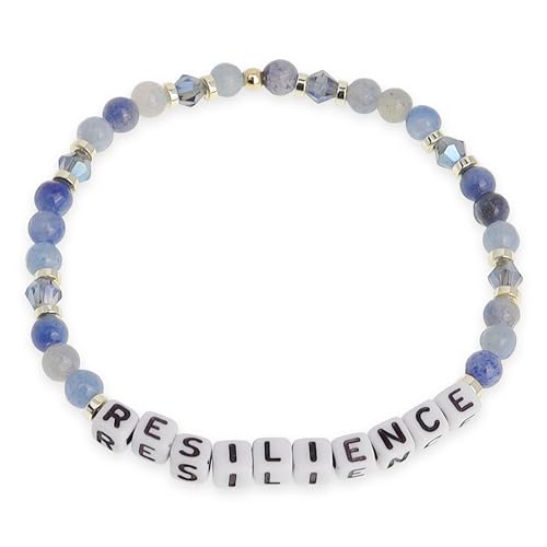 Crystal Letter Beaded Stretch Bracelets for Women, Trendy Boho Gold Natural Stone Beads Bracelet Jewelry Gift.