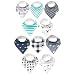 Baby Bandana Drool Bibs, Unisex 10-Pack Gift Set for Drooling and Teething, Organic Cotton, Soft and Absorbent, Hypoallergenic - for Boys and Girls by KiddyStar (10 Pack)