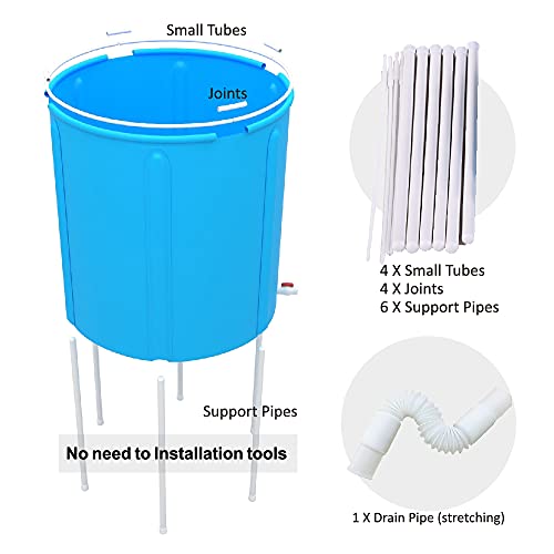 Portable Plastic Bathtub,28"×28" Freestanding Soaking Tub Non-Inflatable Ice Bath Tub, Folding Spa Bathtub For Adults,Thickened Thermal Foam To Keep Temperature (Bule Bathtub) #TOP6