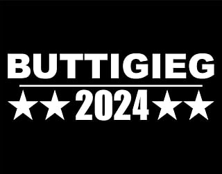 Buttigieg 2024 for Cars Funny Car Vinyl Bumper Sticker Window Decal | White | 8.75" inch