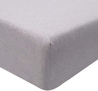 Sleepdown Jersey Melange Pink Fitted Sheet Warm Cosy Easy Care Plain Yarn Dyed Bedding Bedsheet Bed Linen - Double