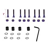 IMPORX Skateboard Purple Hardware Kit - Mounting Screws & Nuts Set for Longboard Skateboard & Cruiser - Ultra Strong Alloy (Purple-1'-25MM)
