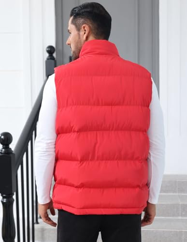 Men's Puffer Vest Winter Zipper Outerwear Vests Warm Water-Resistant Sleeveless Puffy Jackets4