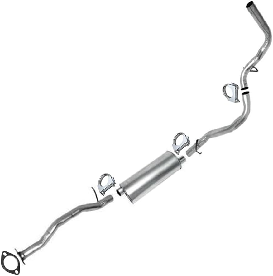 Northeastern Exhaust Intermediate Pipe, Muffler, Tail Pipe Cat-Back System Kit Compatible for Chevrolet GMC C1500 1996-1998 4.3L and 1996-1999 5.0L, Include Clamps and Gasket
