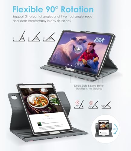 TiMOVO Rotating Case for Samsung Galaxy Tab A9+/A9 Plus 11 Inch 2023, 90 Degree Rotating Stand Cover, Support Auto Wake Sleep for Galaxy Tab A9+ Tablet SM-X210/X216/X218, Colorful Flower - Image 2