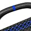 Blue Stripe-Carbon Fiber-Double D-With Trim