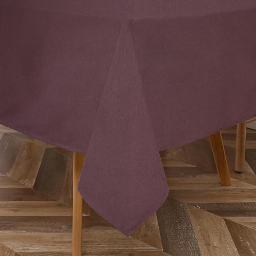 Majestic Giftware PVC Faux Leather Rectangle Tablecloths | (TCG42-54200) Purple Small Pebble Waterproof & Spill Proof Dining Table Cover | Decorative Washable Tablecloth for Home, Kitchen (54X200)