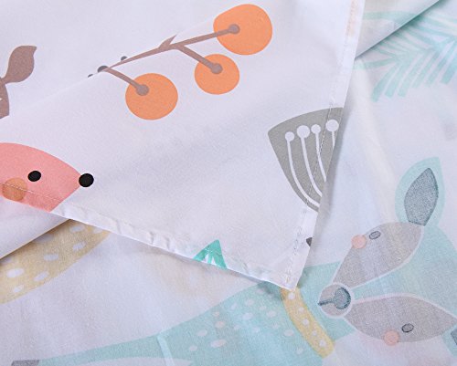 Queen Linens 100% Cotton Sheets Kids Twin Sheets For Kids Girls Boys Teens Deer (Full) #TOP7
