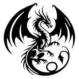 Rajukit Metal Dragon Wall Art – Dragon Wall Decor,Western Room Decor,Fantasy Decor for Living Room Bedroom Office B