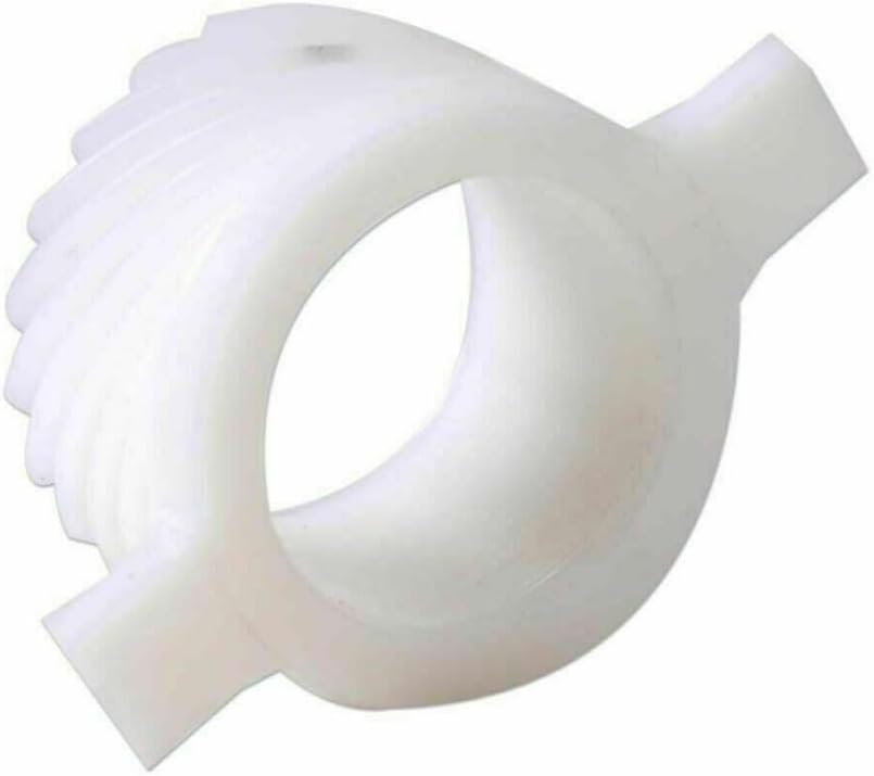 White Plastic Speedometer Drive Gear for DR250 (1990–1993) – 22.1mm ID, 30.1mm/47mm OD, 18mm Height, Direct OEM Replacement