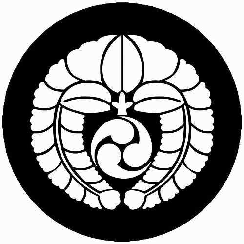 家紋バッチ(下がり藤) 20mmガラスピンバッジ・家紋／下がり藤 - RUE DU BAC onlineshop