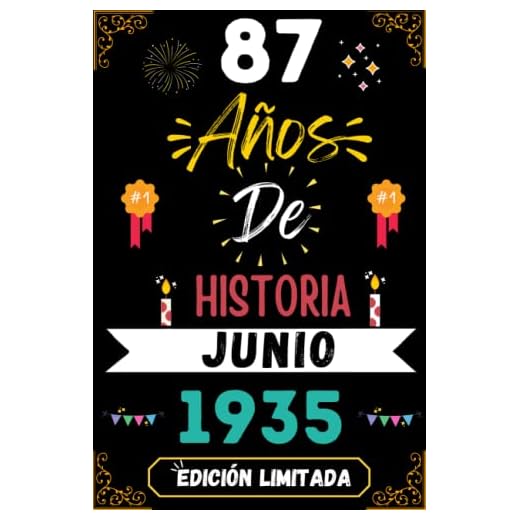 CUADERNO, 87 AÑOS DE HISTORIA JUNIO 1935 EDICIÓN LIMITADA: Regalo de 87 cumpleaños para mujeres y hombres, ideas de 87 cumpleaños... un cumpleaños... ... regalo de 87 cumpleaños para él/ella.