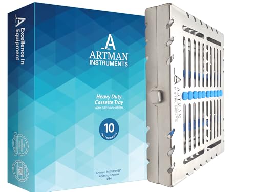 ARTMAN INSTRUMENTS Heavy Duty Sterilization Cassette Tray for 10 Instruments