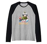 havanese merry christmas tree lights dog maglia con maniche raglan