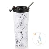 17 oz. Tumbler Double Wall Stainless Steel Vacuum Insulated Coffee Cup with Leak-Proof Lid, 2 Metal