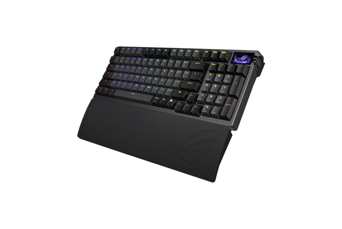 ROG Azoth 96 HE - Clavier de jeu analogique sans fil, switch HFX V2, AZERTY | Clavier sans fil 96%, switches magnétiques Hall effect, écran tactile OLED et de paramètres d'activation personnalisables