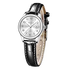 Black Leather Strap White Face-8863