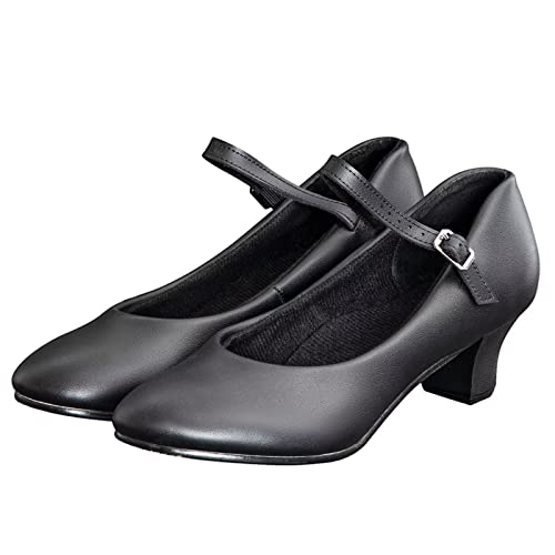 ARCLIBER Black Character Shoes for Women Ankle Strap 1.55" Dance Heels for Ballroom Salsa Tango-10.5 by ARCLIBER - Used condition - Image 6