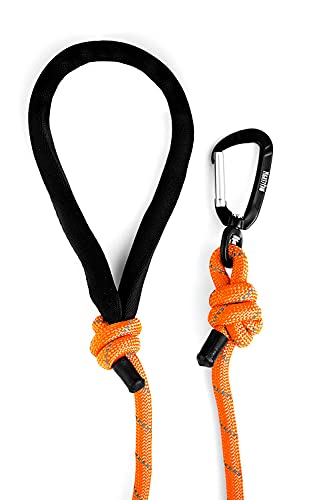 Mighty Paw Rope Dog Leash | Climbing Rope Lead, 6 Foot Long With Reflective Stitching. Strong Climbers Carabiner Clip And Soft Comfort Handle. Durable For Small, Medium And Large Pets (6 Feet, Orange) #TOP5
