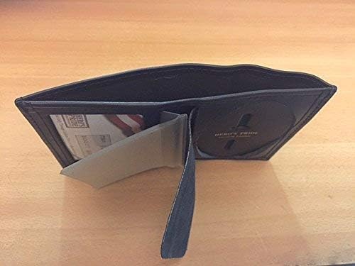 Bi-Fold Badge Holder Wallet, Shield Style with ID window Leather