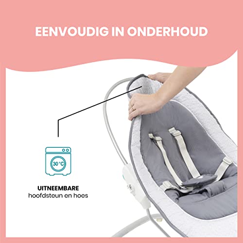 Babymoov A055017 Swoon Light schommelstoeltje, met natuurlijke schommelbewegingen, muziekdoos met 8 melodieën… - Afbeelding 7