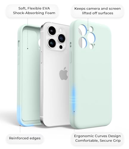 Coque silicone iPhone 14 Pro Max vert pour protection intégrale photo - 4