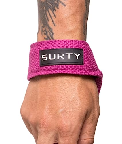 Strap Academia Musculação com Silicone Grip UP Surty (Rosa Magenta)