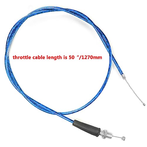 HOLATO 50'' Throttle Cable for Predator 212cc 6.5hp Coleman CT100U CT200U BT200X Baja Warrior Doodlebug Db30 Mb165 Mb200 MOTOVOX MBX10 MBX11 MBX12 RT200 Mini Bike GX160 GX200 Pit Dirt Bike (Blue) by HOLATO - Image 3