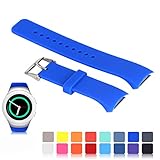 Feskio For Samsung Gear S2 SM-R720/R730 Watch Replacement Band Accessory Small/Large Size Soft Silicone Wristband Strap Smartwatch Sport Band Fit for Samsung Galaxy Gear S2 SM-720/SM-730 Smartwatch