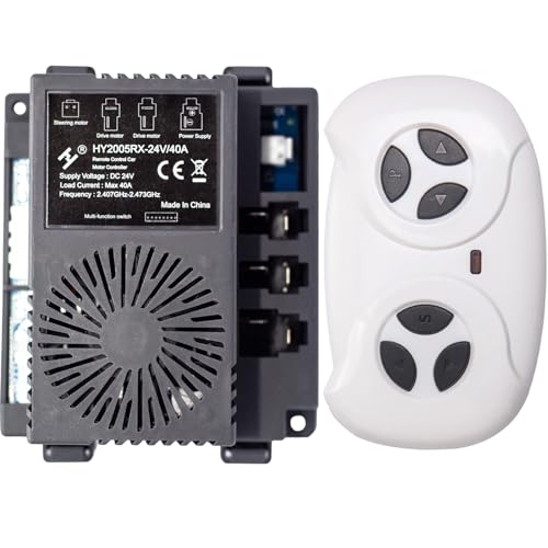 hy2005rx-2-24v,HY2005RX-24V/40A Remote Control and mainboard Ride on Toys for Kids Controller Control Box Accessories for Kids Cars to Drive with Parent Remote Replacement Parts