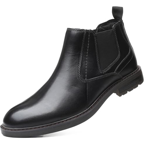 Image of Arkbird Chelsea Ankle Boots for Men Genuine Leather Oxford Casual and Formal Dress Boot, Black 13
