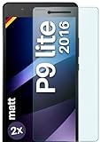 moex Glas kompatibel mit Huawei P9 Lite - Folie Matt aus Glas, Anti Reflex Bildschirmschutz kratzfest, Matte 9H Schutzfolie, 2x Stück