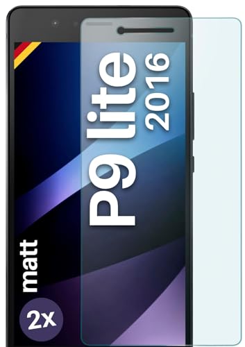 moex Szkło pancerne kompatybilne z Huawei P9 Lite | folia pancerna matowa z prawdziwego szkła 9H - odporna na zarysowania folia ochronna antyrefleksyjna, 2 sztuki