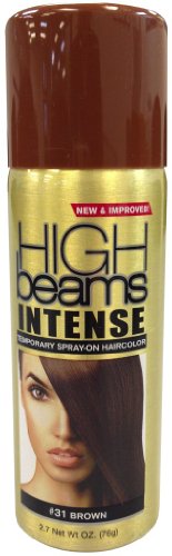 High Beams Intense Temporary Spray On Hair Color - #31 Brown 2.7 oz. (Pack of 2)