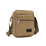 FuninCrea Casualowa torba crossbody, płócienna torba na ramię, torba listonoszka dla mężczyzn, wielofunkcyjna torba na telefon z paskiem na ramię, do uprawiania sportu, podróży, wędrówek, jazdy na