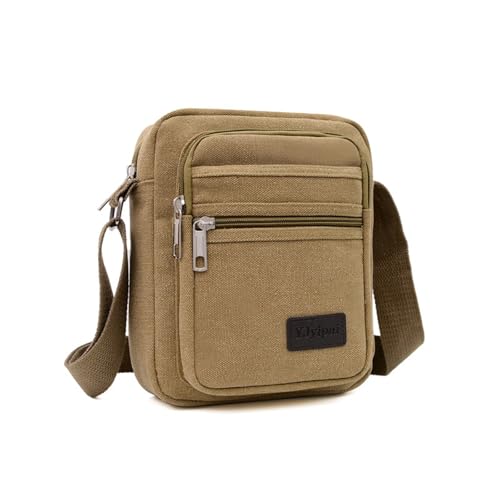 FuninCrea Casualowa torba crossbody, płócienna torba na ramię, torba listonoszka dla mężczyzn, wielofunkcyjna torba na telefon z paskiem na ramię, do uprawiania sportu, podróży, wędrówek, jazdy na