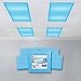 Educational Insights The Original Fluorescent Light Covers 4-Pack: Tranquil Blue – Ceiling Light Filters for Classroom, Office & Home, Overhead LED Shades, Calming Sensory Fixture & Teacher Essentials