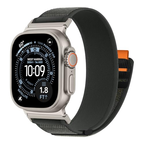 Trail Loop Nylon Band for Apple Watch Ultra 3 2 49mm 46mm 45mm 44mm 42mm Men Women, Sport Breathable Straps Soft Woven Adjustable Wristband for iWatch Ultra Series 11/10/9/8/7/6/5/4/3/2/1/SE