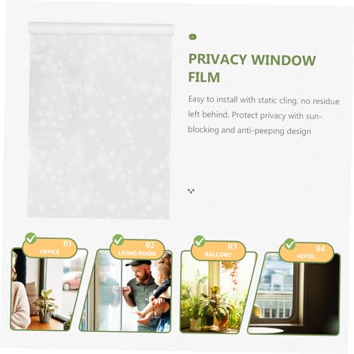Película adhesiva frosted blanca para ventana 200 cm x 45 cm miniatura 7