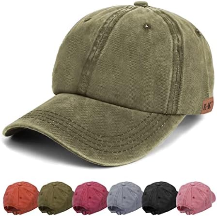 Baseball Cap - Plain Cap Hat Lightweight Adjustable Washed Polo Style Hat Classic Sports Casual Cap Summer Sun Hat for Unisex