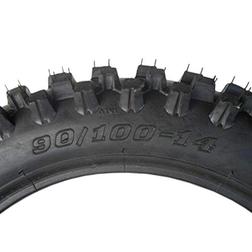 Zxtdr Front 70/100-17 And Rear 90/100-14 Tire And Inner Tube Set For Motorycle Trail Off Road Dirt Bike Motocross Pit #TOP4