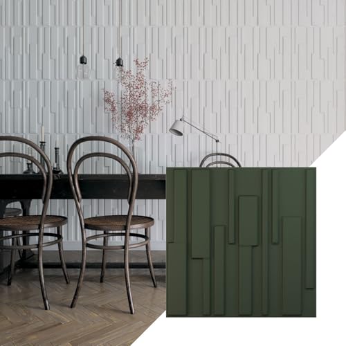 Ekena Millwork 19 5/8"W x 19 5/8"H Wigan EnduraWall Decorative 3D Wall Panel, Satin Hunt Club Green (Covers 2.67 Sq. Ft.
