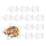 Hammont Acrylic Storage Boxes - Star Shaped Candy Gift Containers - Hair Accessory Organizer - Small Plastic Display Container |5.7“x5.43“x1.3“ (12 Pack)