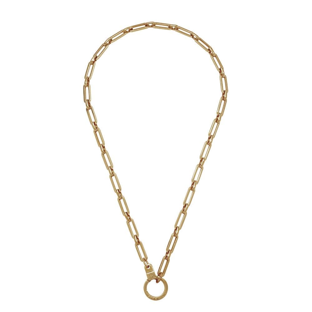 Air & Anchor Cuff Keeper Front Clasp Necklace, Ring Keeper Necklace Women & Men, Water/Sweat Resistant, Tarnish Proof & Hypoallergenic in Polished