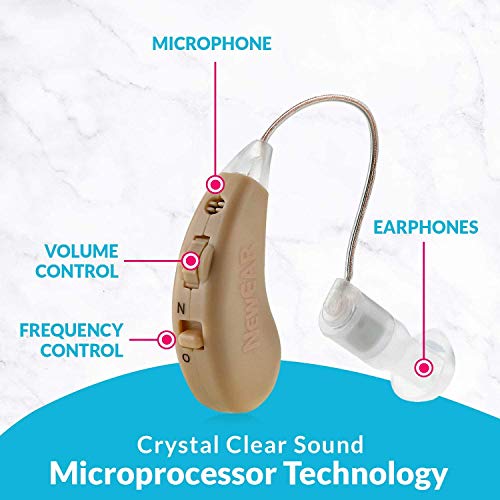 Digital Hearing Amplifier Set - (2 Pairs) 4 Rechargeable Noise Cancelling Hearing Amplifiers With One Touch Volume Control, No Programming Required, Near-Invisible Behind The Ear, Usb Dock By Medca #TOP3