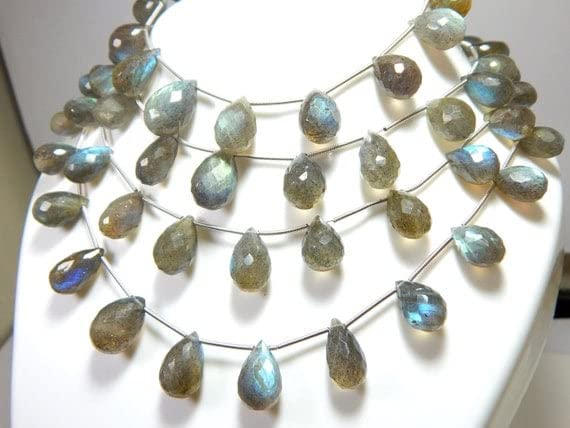 Gouttes de Labradorite naturelle pour fabriquer vos bijoux bohèmes chic fait main