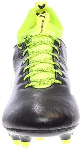 PUMA Puma Men's Evotouch Pro Firm Ground Sneaker, Black/White/Safety Grey, 7.5 M US