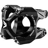 FukkeR MTB Bike Stem for 31.8mm 1-1/4' Handlebar 0 Degree Aluminium Bicycle Handlebar Riser Extender 30mm Mountain Bikes Stems for Road BMX XC AM FR DH (Color : Black, Size : 30mm)